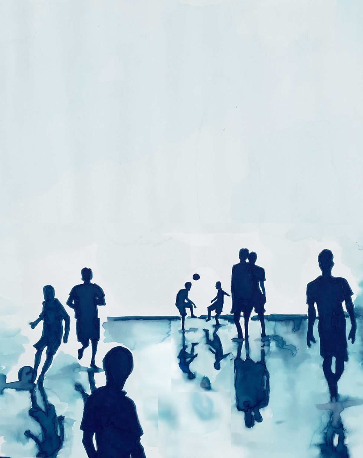 Boys on the Beach, Art Print