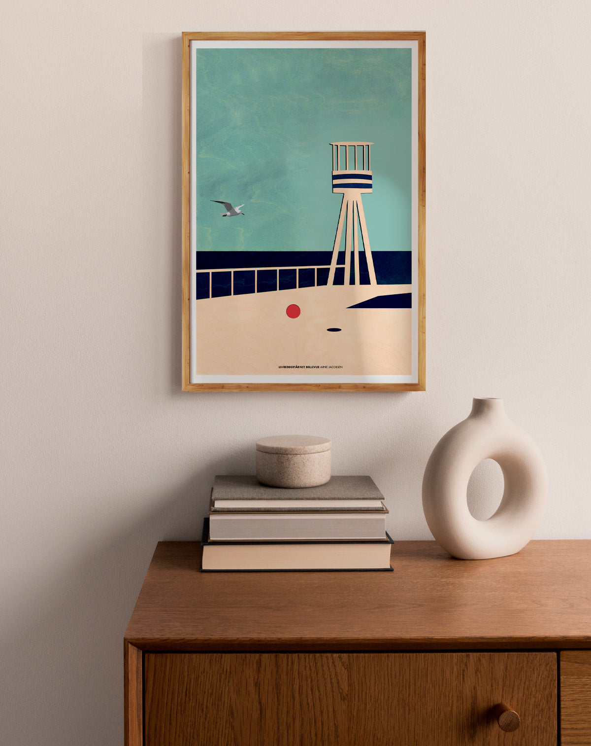 Arne Jacobsen's Bellevue, Art Print