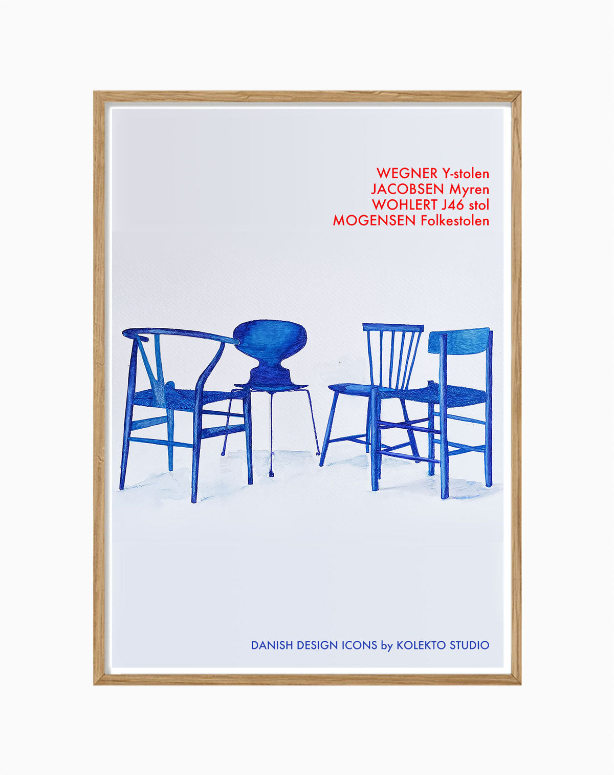 Danish Chairs, Art Print