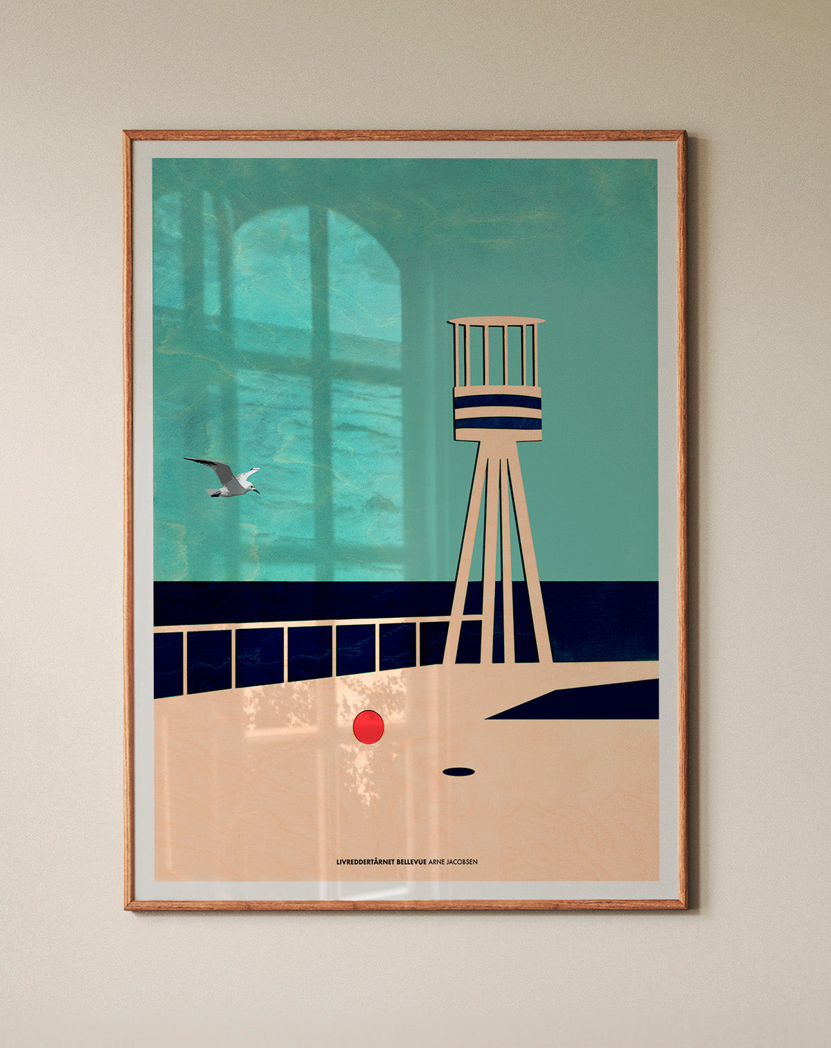Arne Jacobsen's Bellevue, Art Print