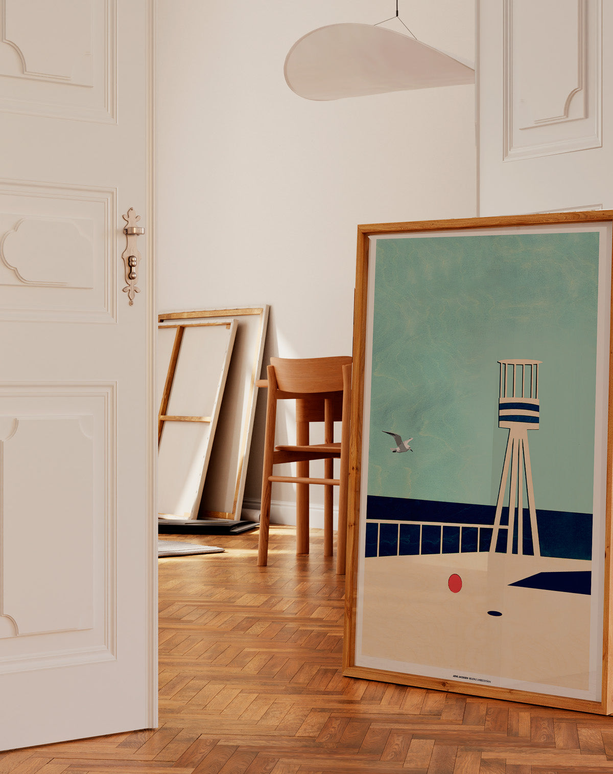 Arne Jacobsen's Bellevue, Art Print
