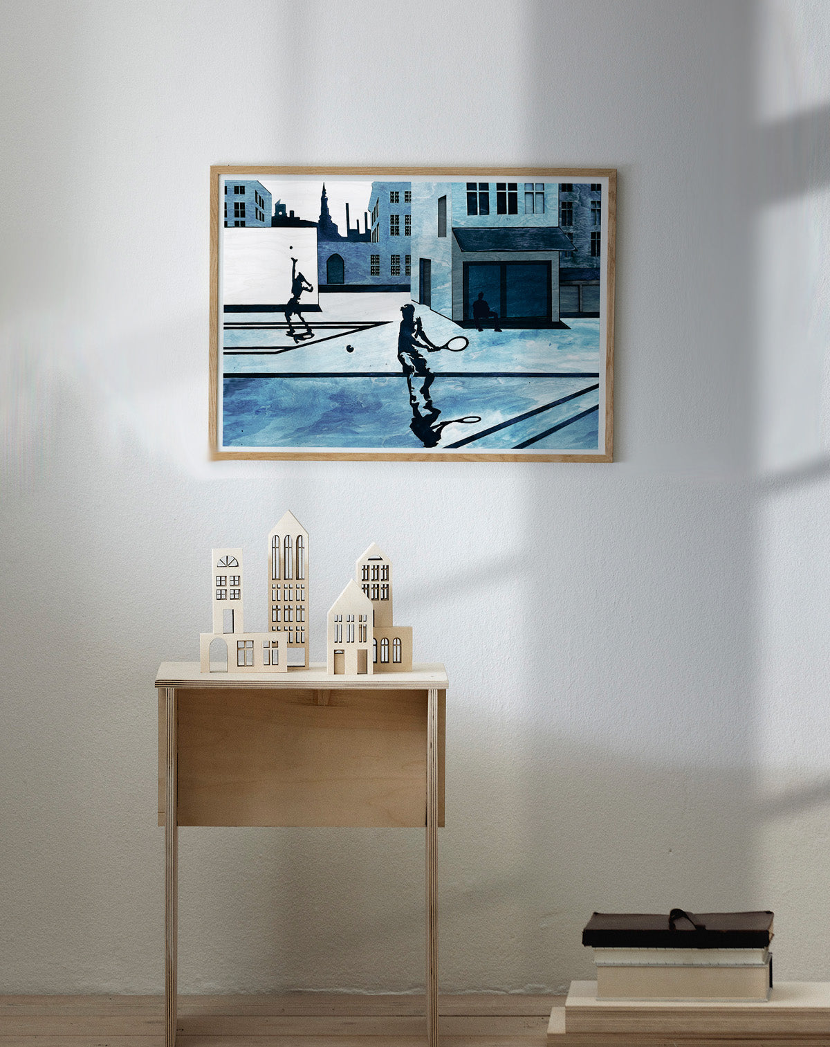 Urban tennis players, Art Print