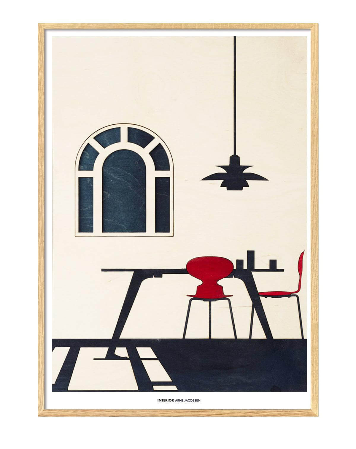 Arne Jacobsen Interior, Art Print - kolekto