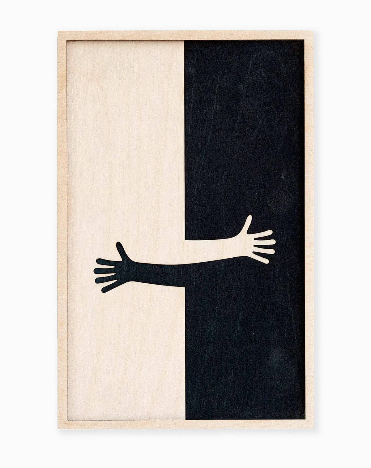 Art Wall, 2 Hugs Black - kolekto