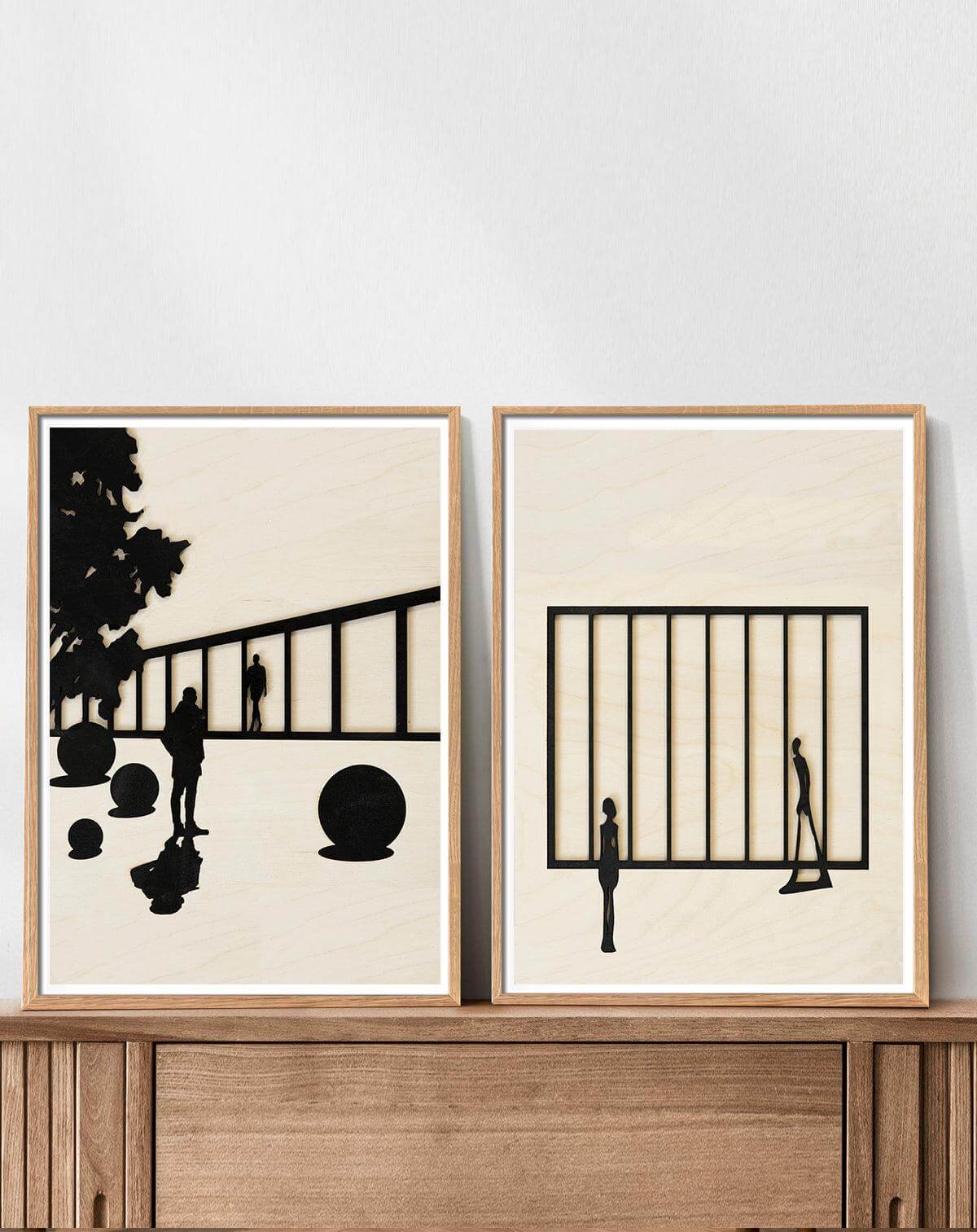 ARTWALL No. 18  /  3 ARTPRINTS WITH FRAMES