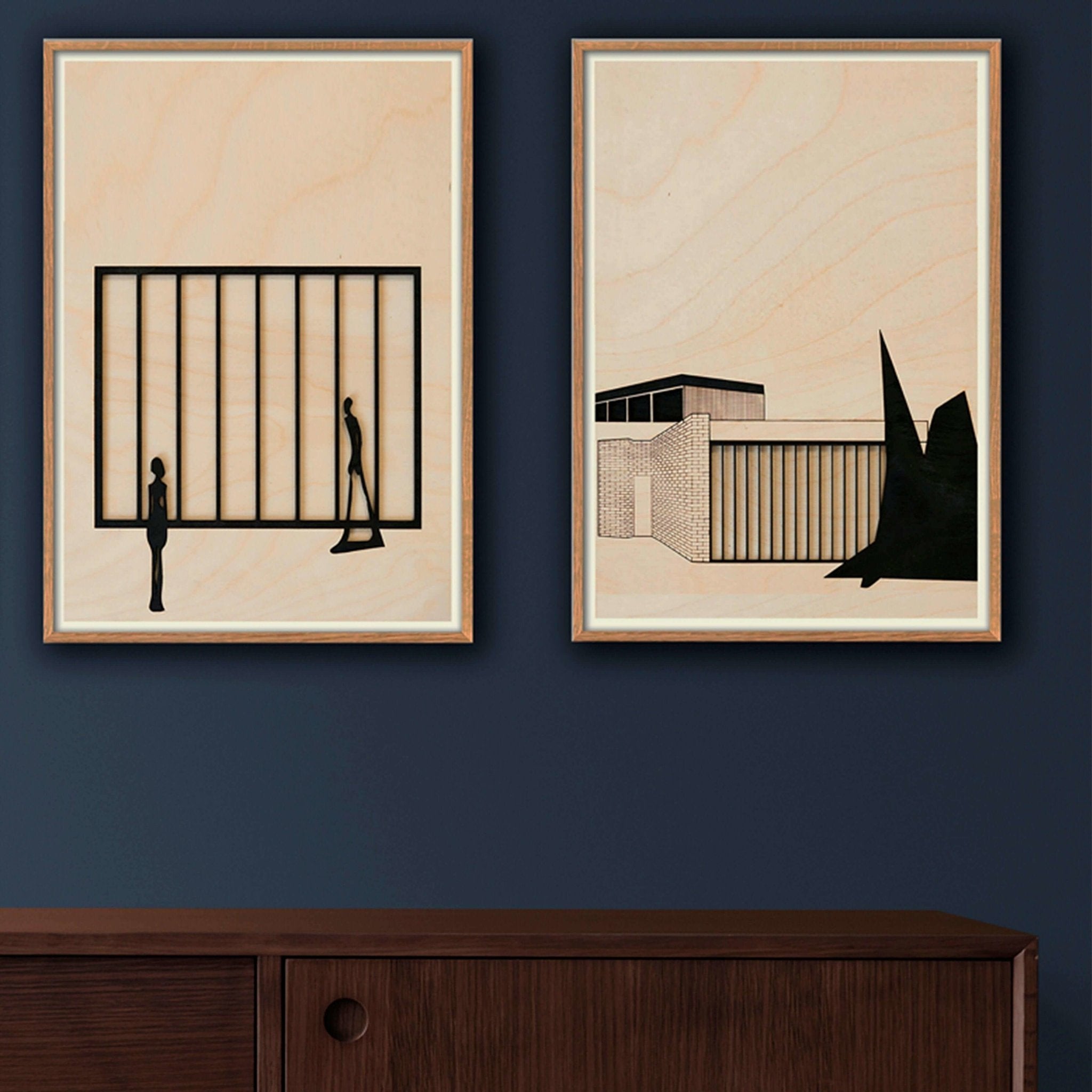 ARTWALL No. 8 / 4 ARTPRINTS WITH FRAMES