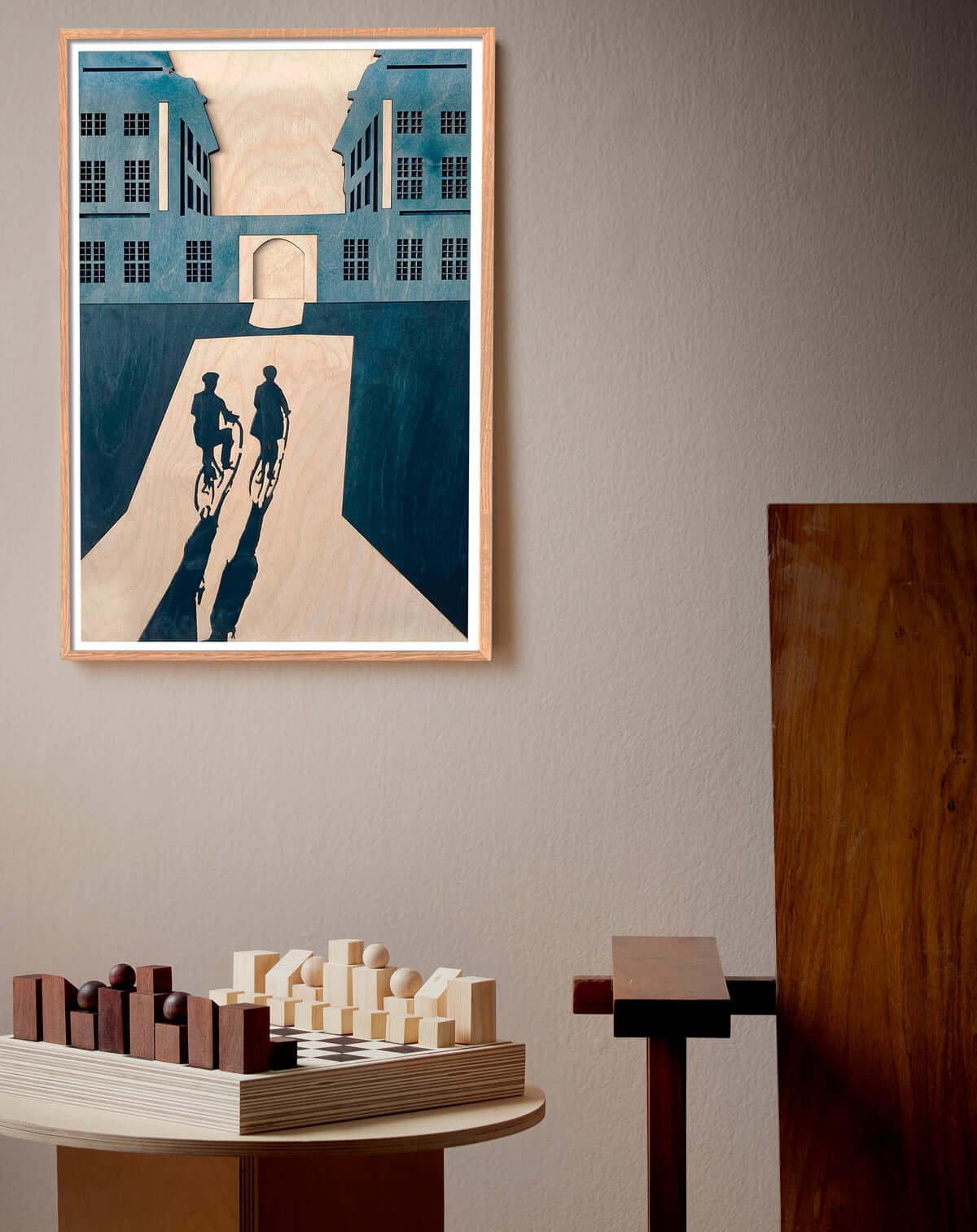 Bicycling towards Hammershøi, Art Print - kolekto