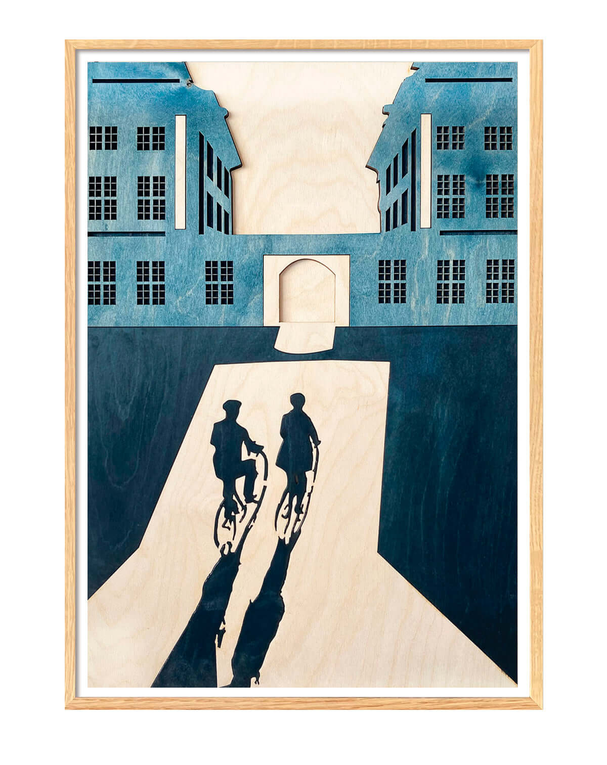 Bicycling towards Hammershøi, Art Print - kolekto