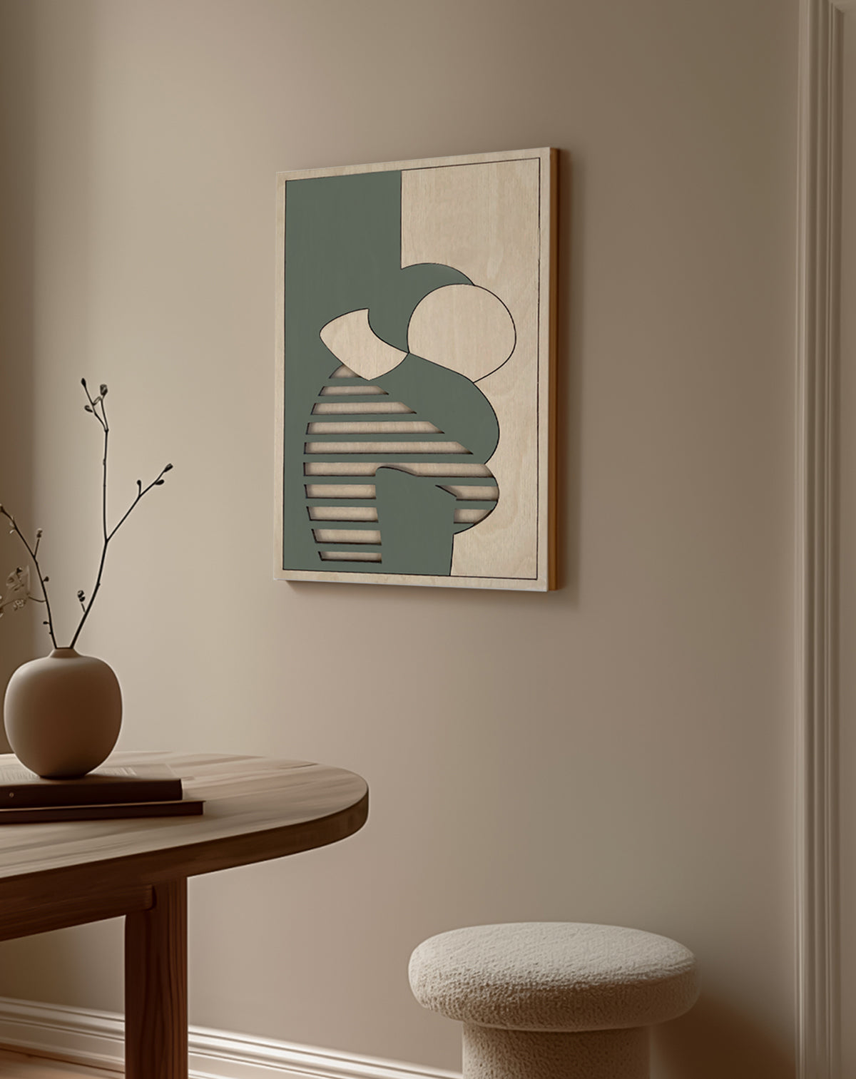 Handmade artwork of a hug by KOLEKTO. A Unique gift.