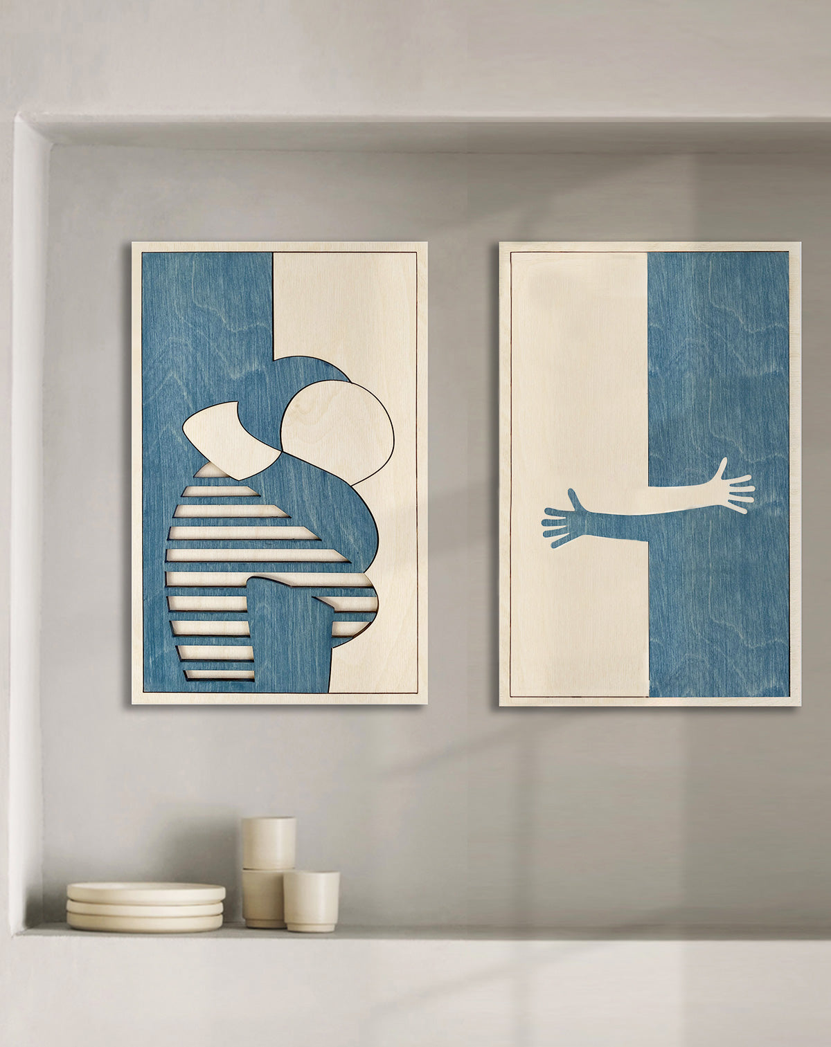 Art Wall, 2 Hugs Blue