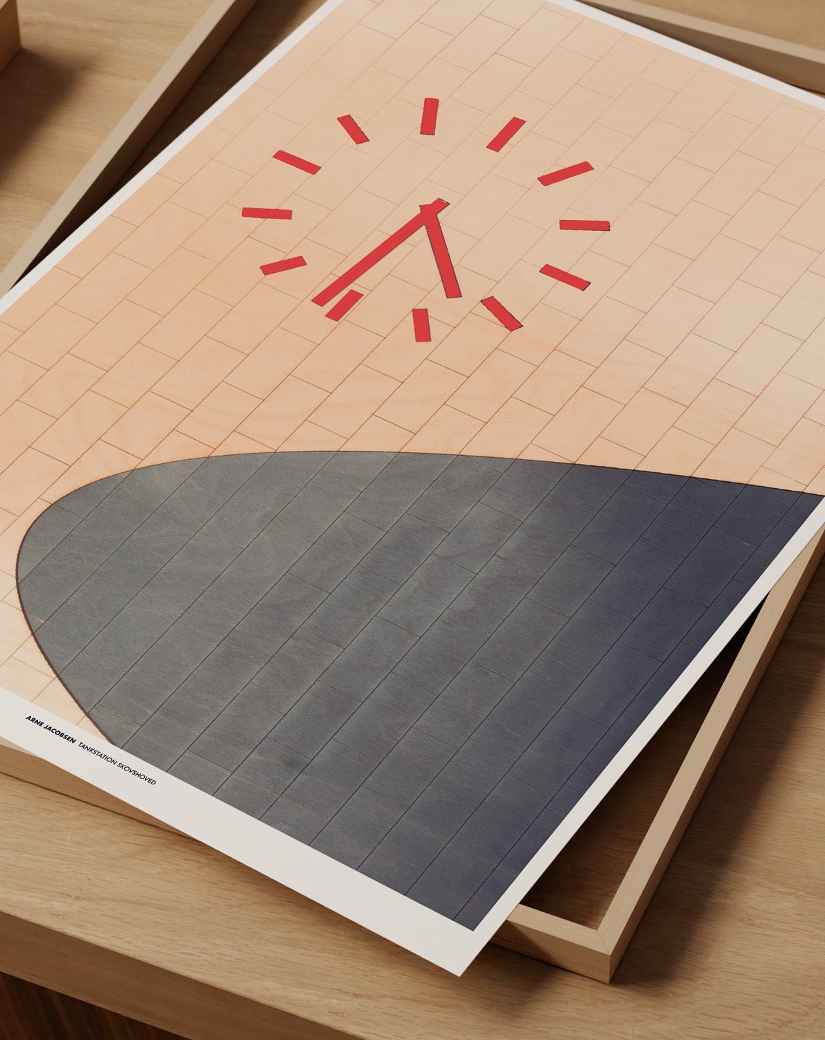 Arne Jacobsen's Gas Station, Art Print - #kolekto#