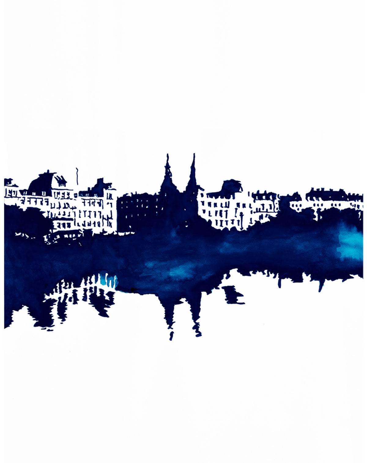 The Lakes of Copenhagen, Art Print