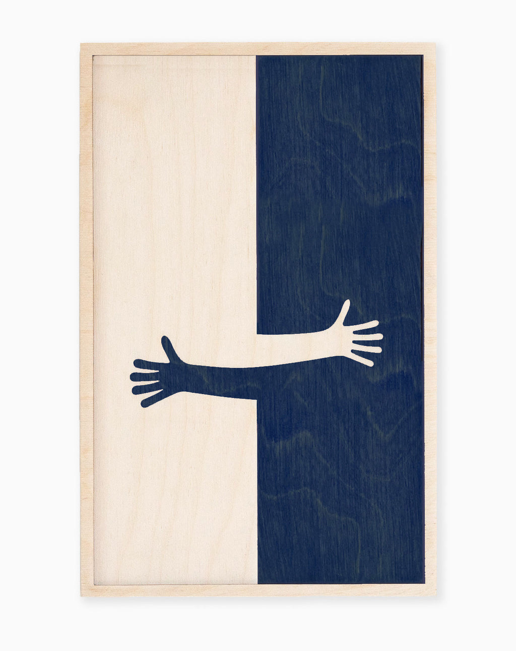 Hug no. 2, Midnight Blue – Handmade wooden artwork | KOLEKTO