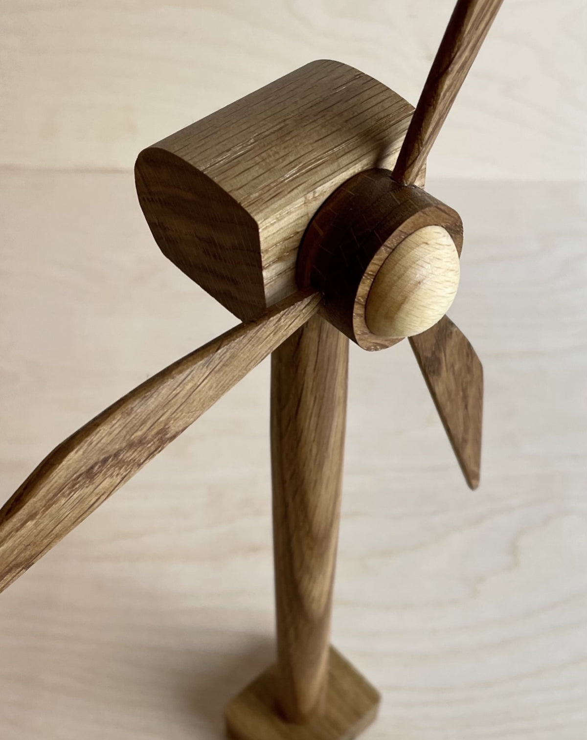Windmill in oak, Danish design handmade in Denmark