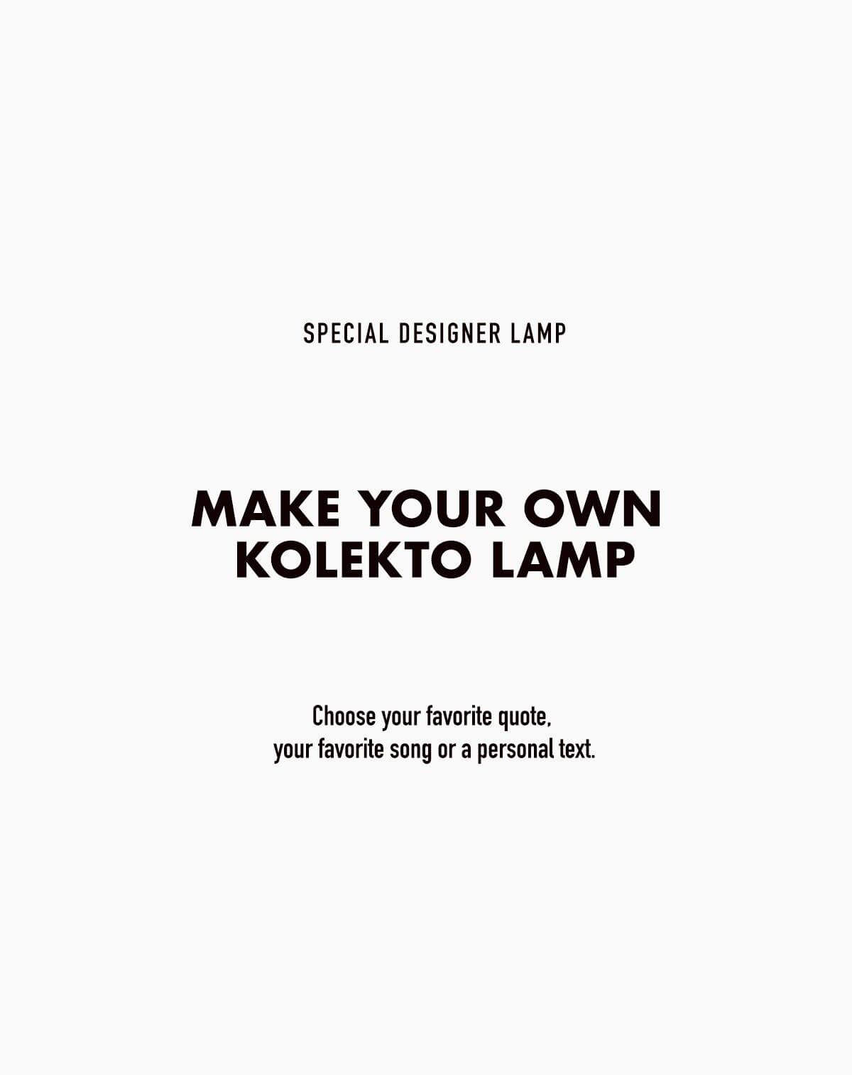 Design din egen lampe med dit yndlingscitat 